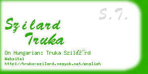 szilard truka business card